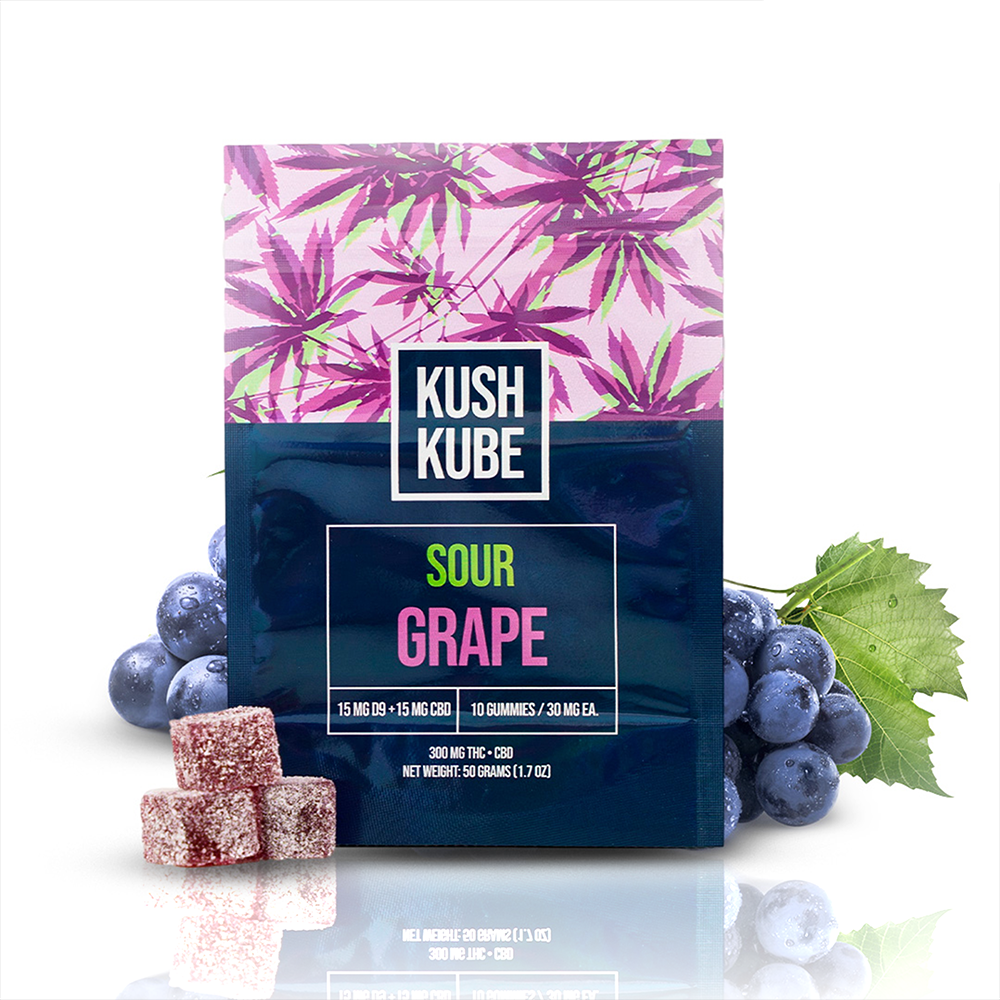 Sour Grape Kush Kube - 15mg THC