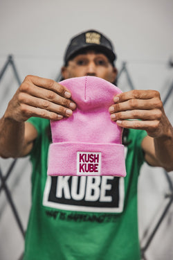 Image of Kush Kube Hat Beanie (Pink)